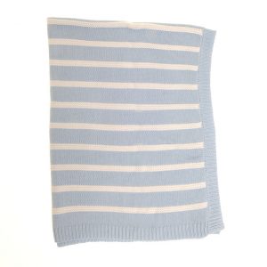 Baby Blanket Blue Stripes For Discount