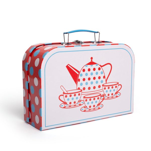 Spotted Tea Set in a Case by Bigjigs Toys US Online Sale