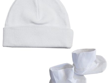 Cap & Bootie Set - White For Sale