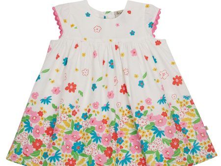 Frugi Elowen Dress Soft White Flowers Cheap