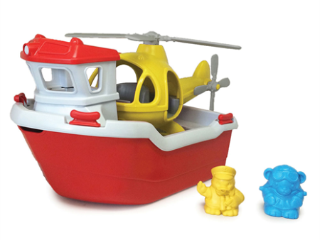 Green Toys Rescue Boat with Helicopter Online