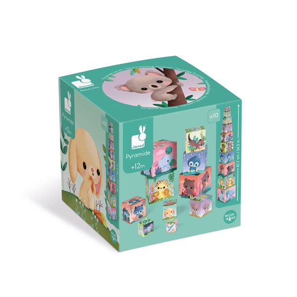 Janod Stacking Cubes Cute Animals Hot on Sale