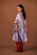 PONCHO    RED + BLUE For Cheap