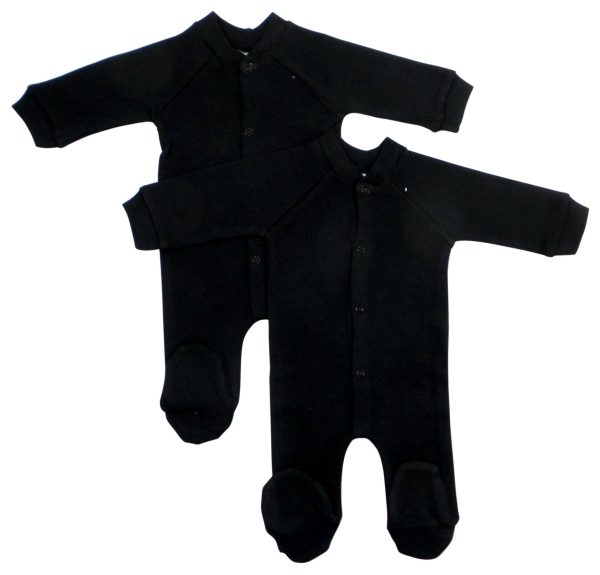 Black Interlock Sleep & Play (Pack of 2) Hot on Sale