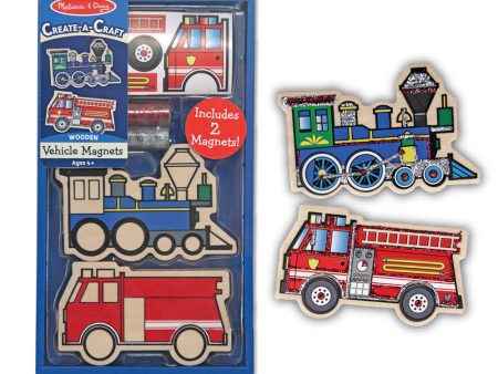 Melissa and Doug: Wooden Vehicle Magnets Online Hot Sale