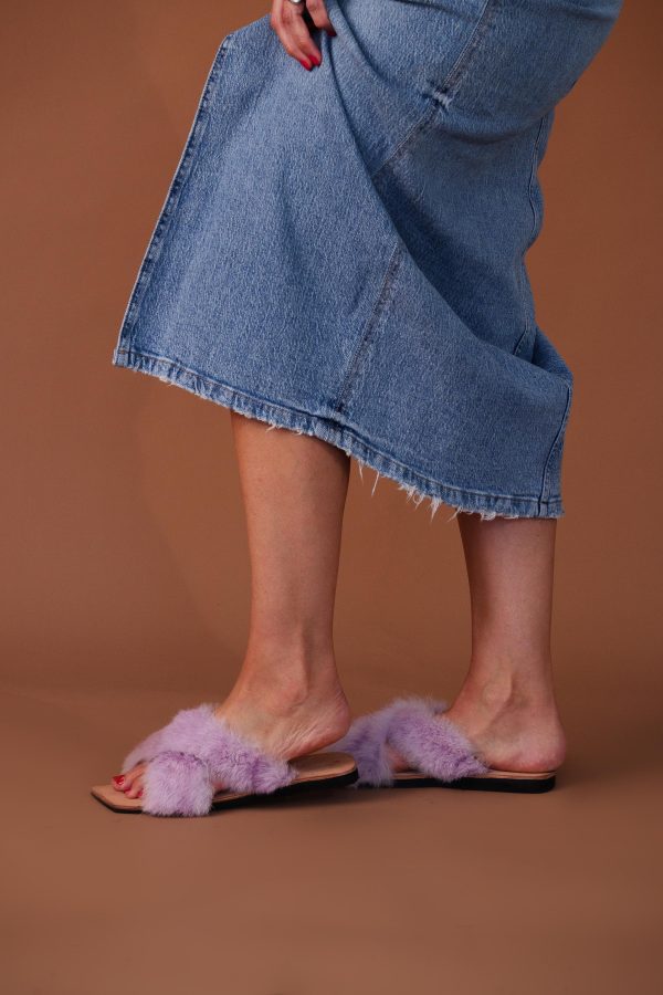 BAKU FUZZY SANDAL    LILAC Hot on Sale