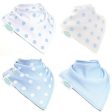 Bandana Dribble Bibs 4 Pack Blues and Whites For Sale