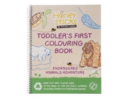 Toddlers First Colouring Book - An Endangered Animals Adventure by Honeysticks USA on Sale