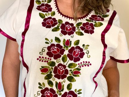 FLOR BOHO BLOUSE   CRANBERRY Supply