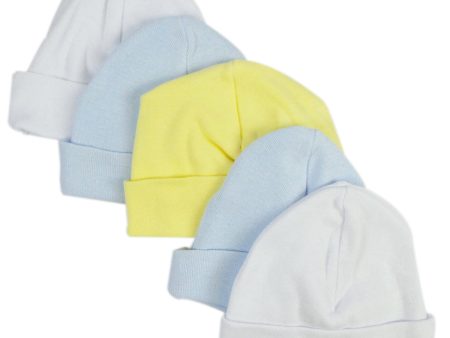 Blue & White Baby Caps (Pack of 5) Online Hot Sale