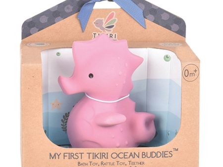 Tikiri Boxed Natural Rubber Bath Toy Rattle Seahorse Online Sale