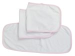 Baby Burpcloth With Pink Trim (Pack of 3) Online