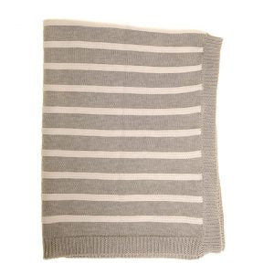 Baby Blanket Grey Stripes Online