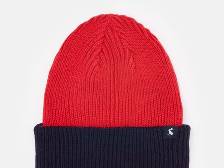 Joules Hedly Beanie Hat Red Online now