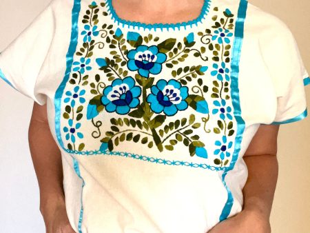 MARGARITA TOP  TURQUOISE FLORAL Fashion