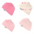 Bandana Dribble Bibs 4 Pack Hearts and Bows Supply