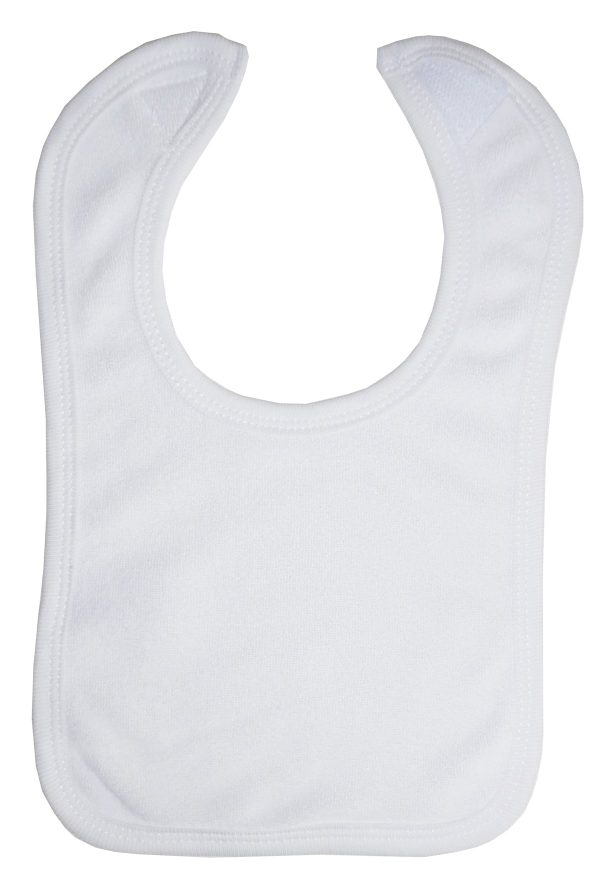 White Terry Bib with White Trim Cheap