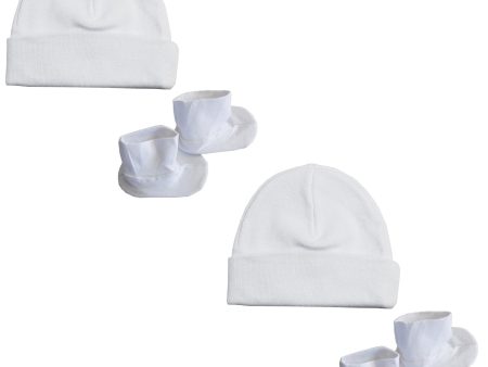 Cap & Bootie Set - White (Pack of 2) Sale