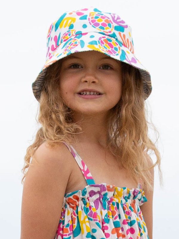 Kite Sea Turtle Sun Hat, Reversible Supply