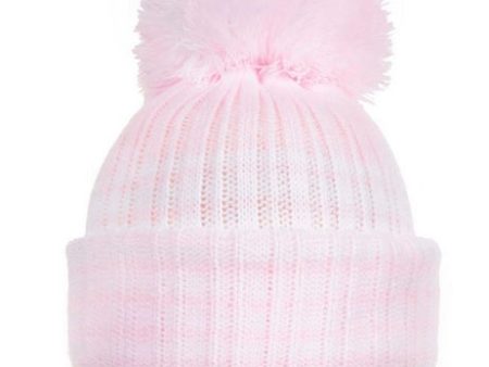 Dandelion Knitted Bobble Hat Pink on Sale