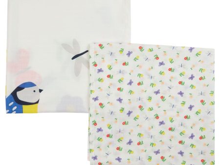 Frugi Lovely 2 Pack Muslin White Hedgerow   Bird Hot on Sale