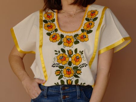 FLOR BOHO BLOUSE   YELLOW For Cheap