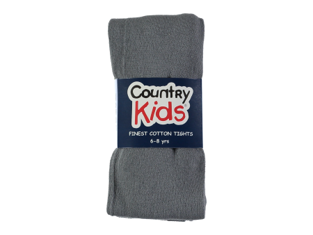 Country Kids Luxury Cotton Tights Slate Grey Hot on Sale