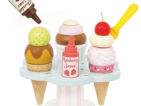 Le Toy Van Wooden Ice Cream Stand and Toppings For Sale