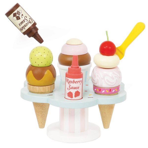 Le Toy Van Wooden Ice Cream Stand and Toppings For Sale