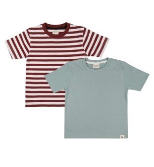 Turtledove Layering T- Shirt 2 Pack Pond   Stripe Online