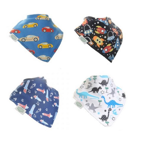 Bandana Dribble Bibs 4 Pack Boysterous Set For Discount