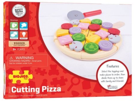 BigJigs Wooden Cutting Pizza Fashion