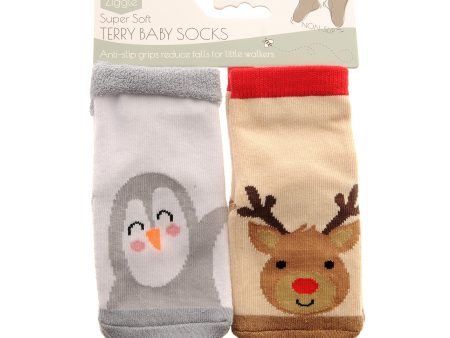 Ziggle Reindeer and Penguin Socks on Sale