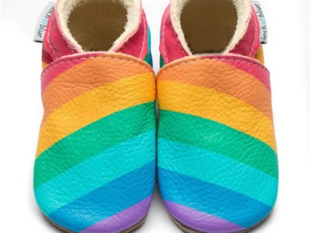 Inch Blue Shoes Rainbow Stripes Supply