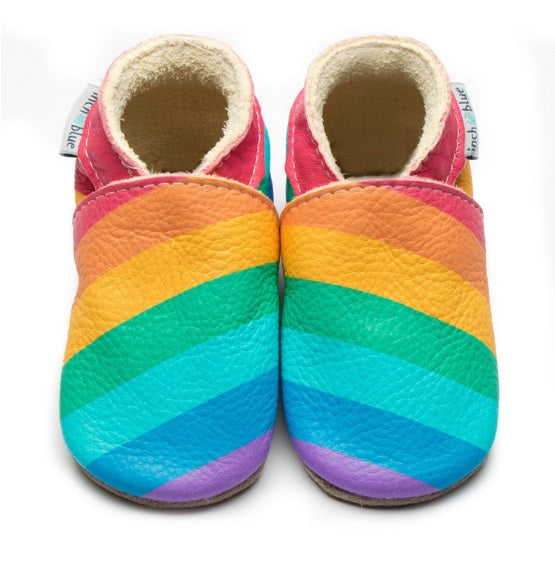 Inch Blue Shoes Rainbow Stripes Supply