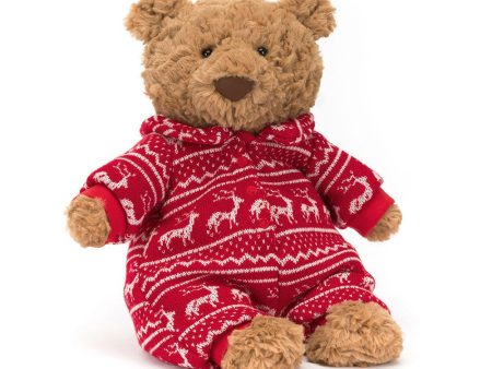 Jellycat Bartholomew Bear Winter Pyjamas Fashion