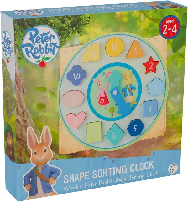 Orange Tree Toys Peter Rabbit Shape Sorting Clock Hot on Sale