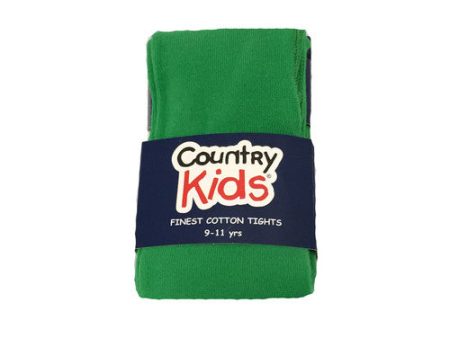 Country Kids Luxury Cotton Tights Apple Green Sale