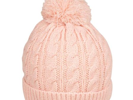 Baby Cable Knit Bobble Hat, Pink Online Sale