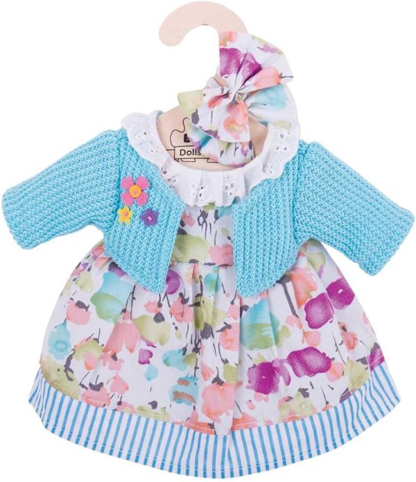 BigJigs Doll s Clothes Turquoise Cardigan and Dress Supply