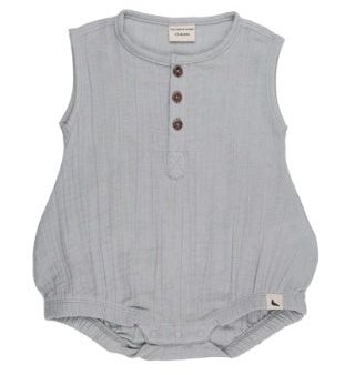 Turtledove Gauze Bubble Romper For Cheap