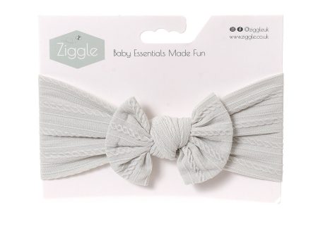 Ziggle Top Bow Turban Headband Sage Hot on Sale