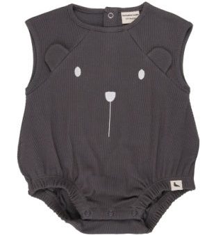 Turtledove Rib Bear Bubble Romper Sale