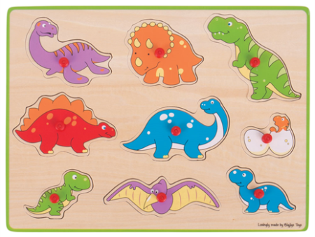 BigJigs Wooden Lift Out Peg Puzzle Dinosaurs Online now