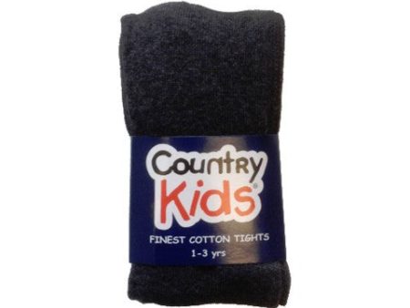 Country Kids Luxury Cotton Tights Charcoal Grey Hot on Sale