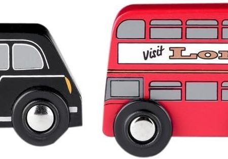 Tidlo Red Bus and Black Cab Set Supply