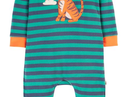 Frugi Rowan Romper Iguana Stripe   Tiger Cheap