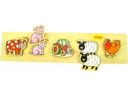 BigJigs Chunky Lift and Match Puzzle Farm For Sale