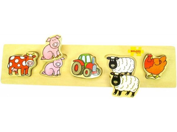 BigJigs Chunky Lift and Match Puzzle Farm For Sale