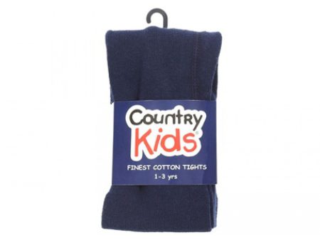 Country Kids Luxury Cotton Tights Navy Online Sale